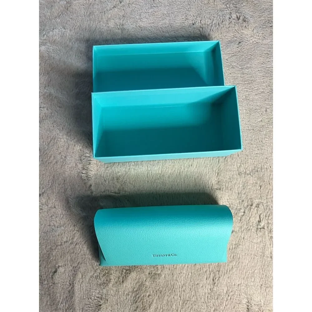 Tiffany & Co Women's Eyeglasses Case Black w/ Blue Accents Full Rim